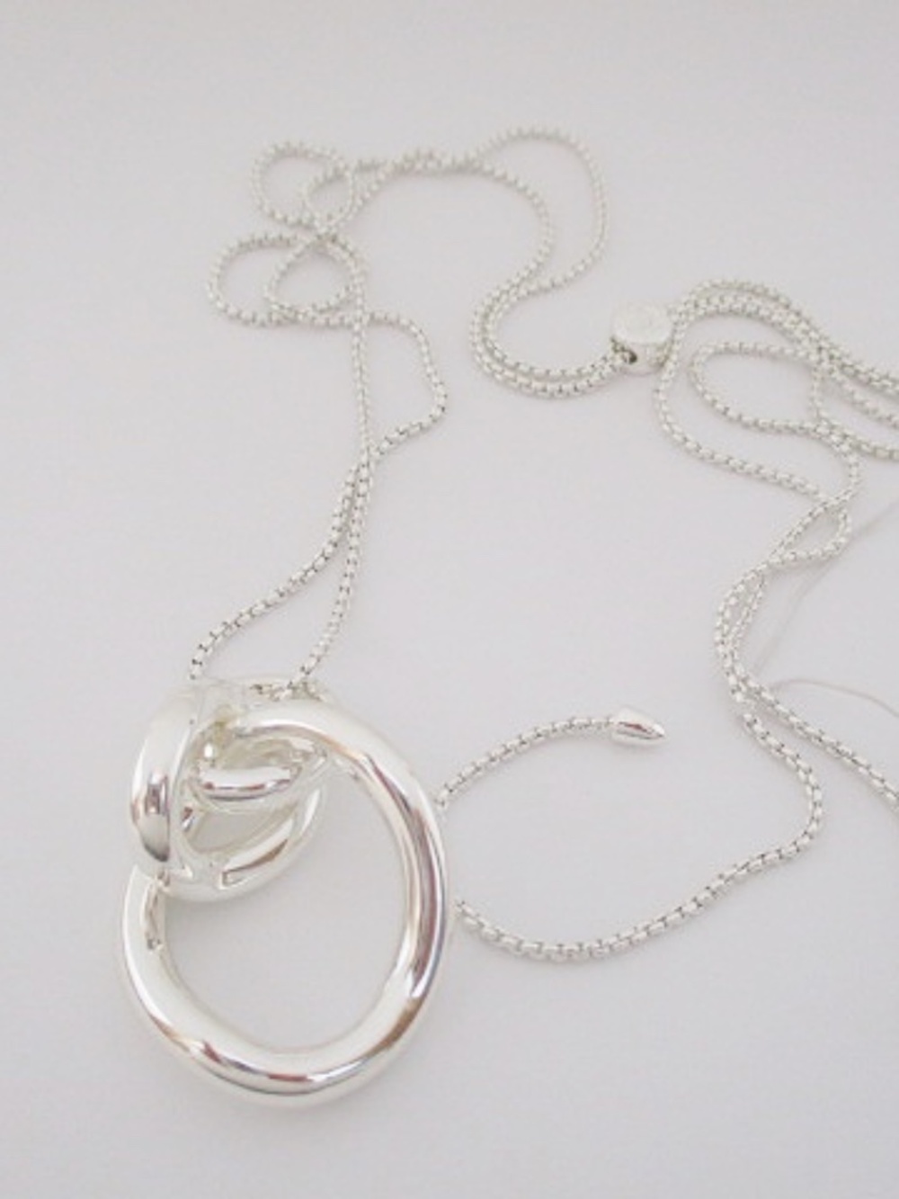 RALPH LAUREN - Silver-Tone Slider Pendant Necklace